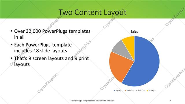 Two Content presentation slide layout