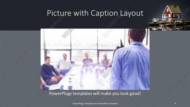 Picture with Caption presentation slide layout