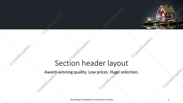 Section Header presentation slide layout