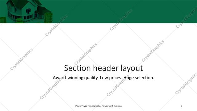 Section Header presentation slide layout