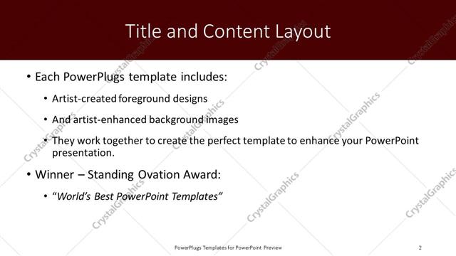 Title and Content presentation slide layout