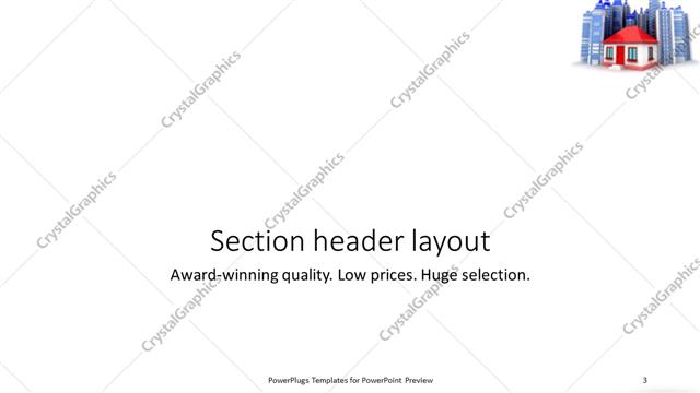 Section Header presentation slide layout