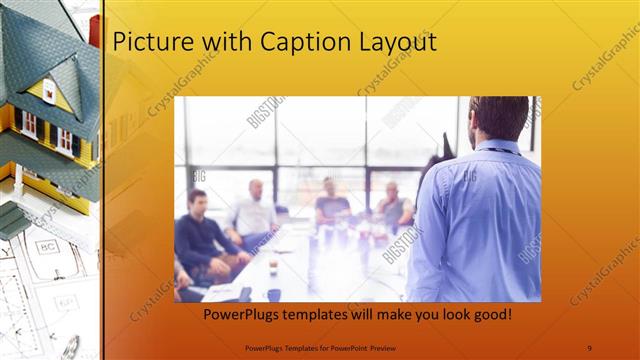Picture with Caption presentation slide layout