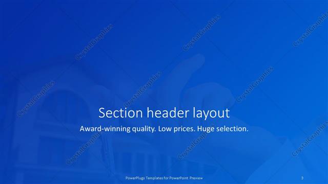 Section Header presentation slide layout