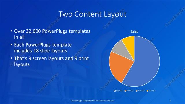 Two Content presentation slide layout