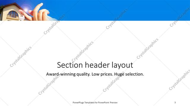 Section Header presentation slide layout