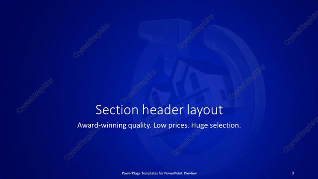 Section Header presentation slide layout