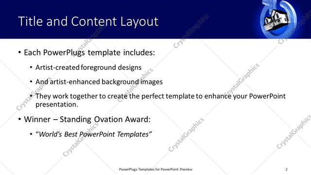 Title and Content presentation slide layout