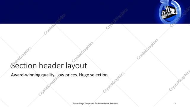 Section Header presentation slide layout
