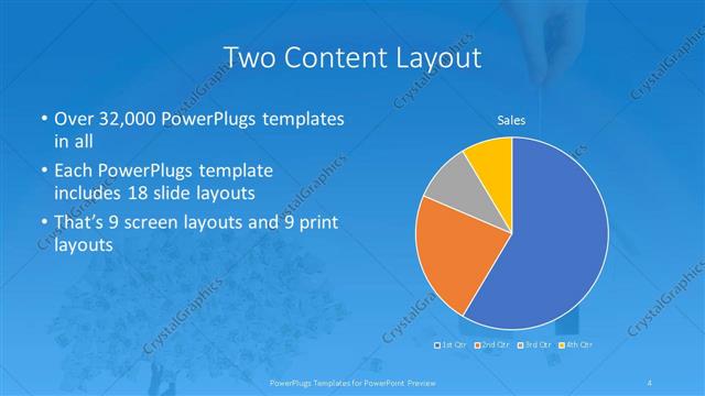 Two Content presentation slide layout