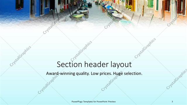 Section Header presentation slide layout