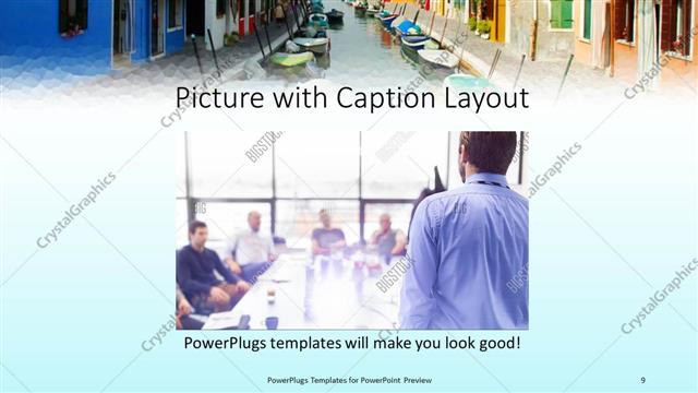 Picture with Caption presentation slide layout