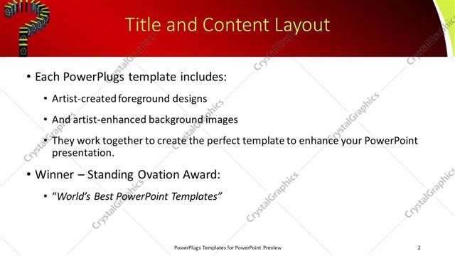 Title and Content presentation slide layout