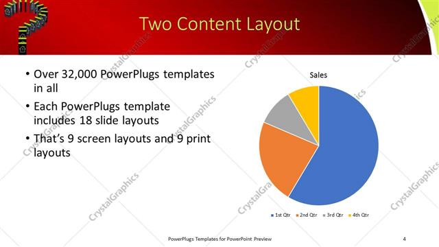 Two Content presentation slide layout