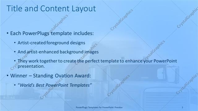 Title and Content presentation slide layout