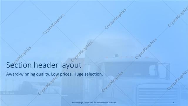 Section Header presentation slide layout