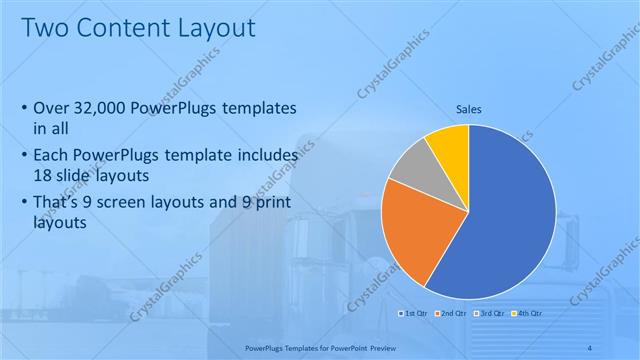 Two Content presentation slide layout