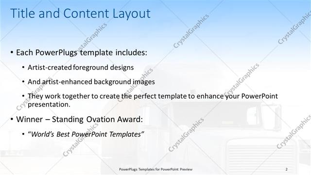 Title and Content presentation slide layout