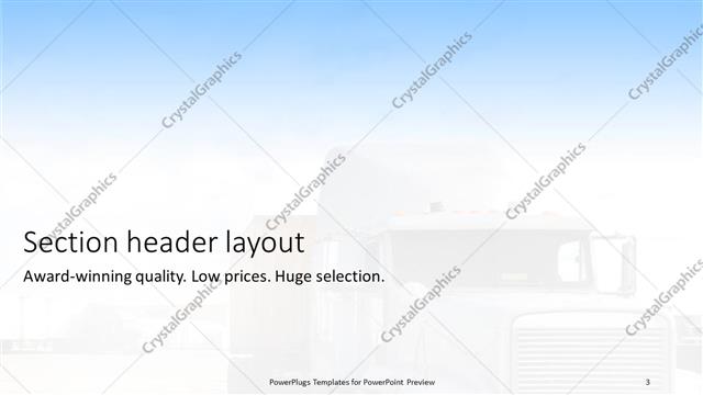 Section Header presentation slide layout