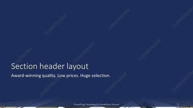Section Header presentation slide layout