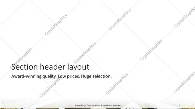 Section Header presentation slide layout