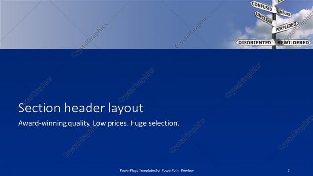 Section Header presentation slide layout