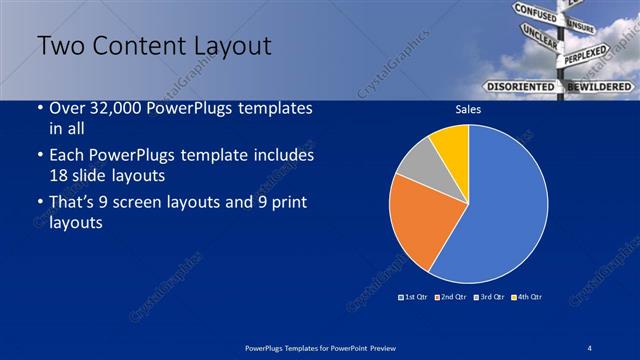 Two Content presentation slide layout