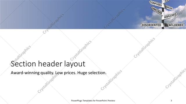 Section Header presentation slide layout
