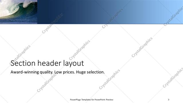 Section Header presentation slide layout