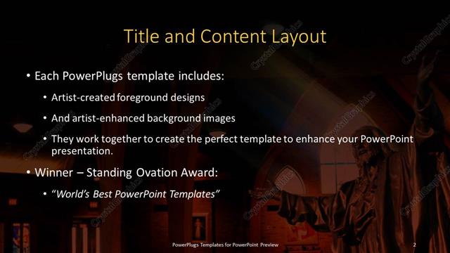 Title and Content presentation slide layout