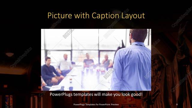 Picture with Caption presentation slide layout