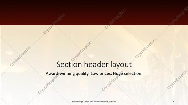 Section Header presentation slide layout