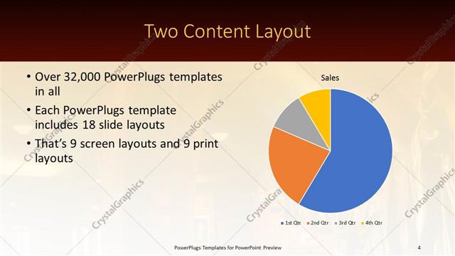 Two Content presentation slide layout