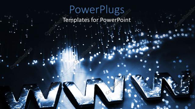  Presentation with www - Huge WWW text with lots of lights on a black background