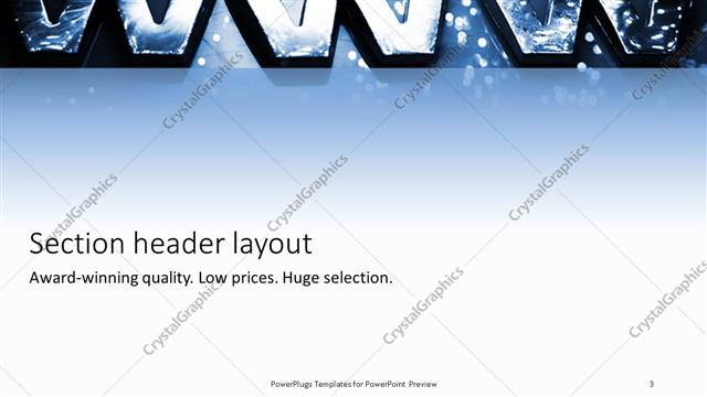 Section Header presentation slide layout