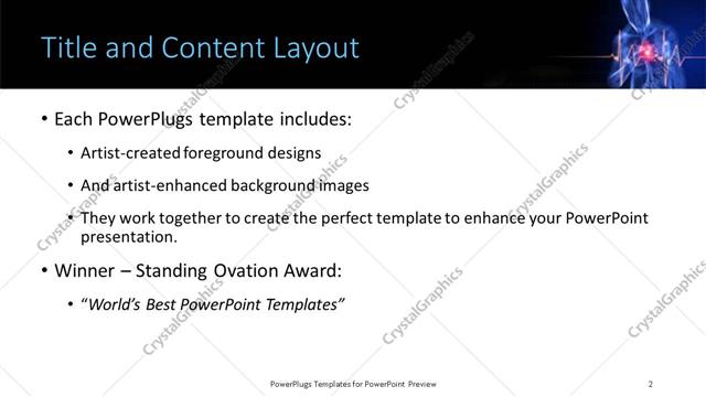 Title and Content presentation slide layout