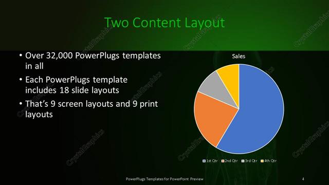 Two Content presentation slide layout