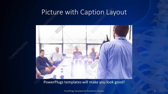 Picture with Caption presentation slide layout