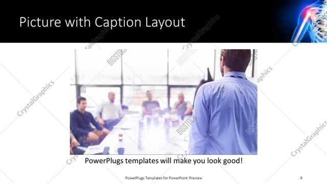 Picture with Caption presentation slide layout