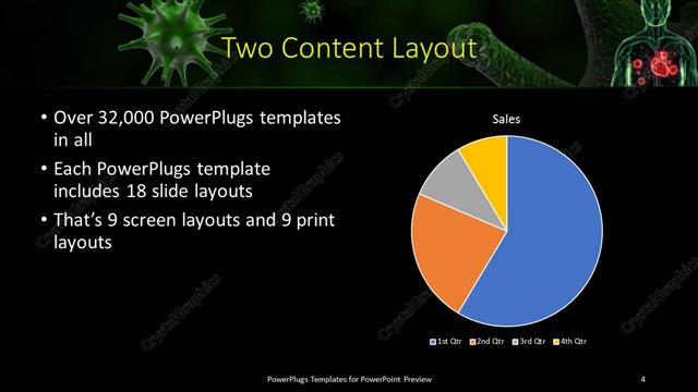 Two Content presentation slide layout