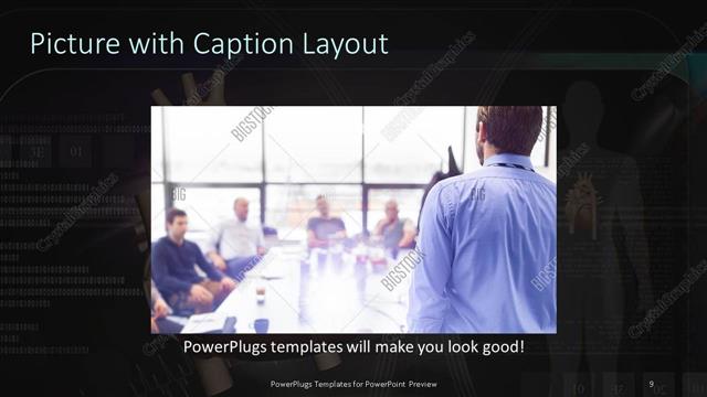 Picture with Caption presentation slide layout