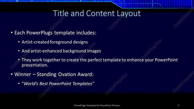 Title and Content presentation slide layout
