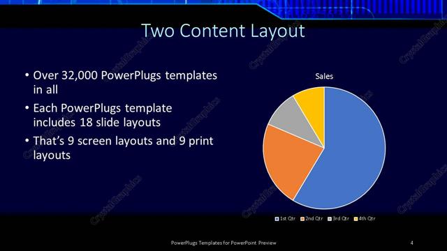 Two Content presentation slide layout