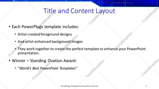 Title and Content presentation slide layout