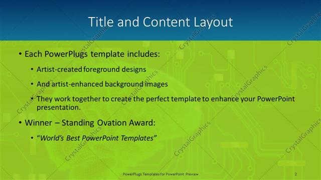 Title and Content presentation slide layout