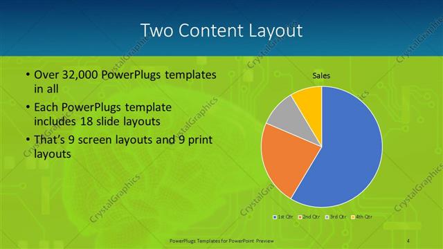 Two Content presentation slide layout