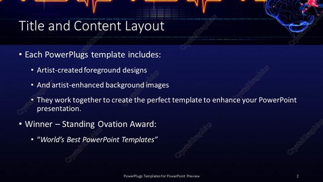 Title and Content presentation slide layout