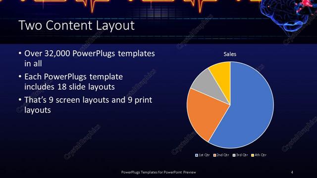 Two Content presentation slide layout