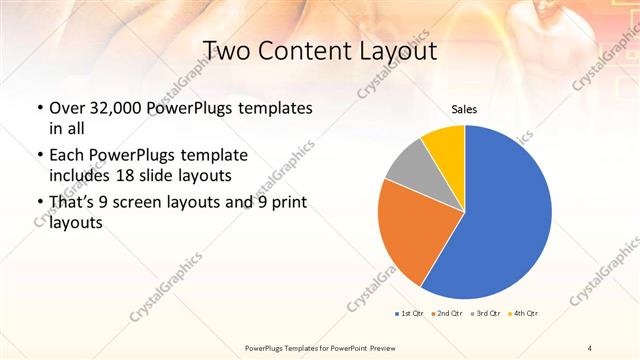 Two Content presentation slide layout