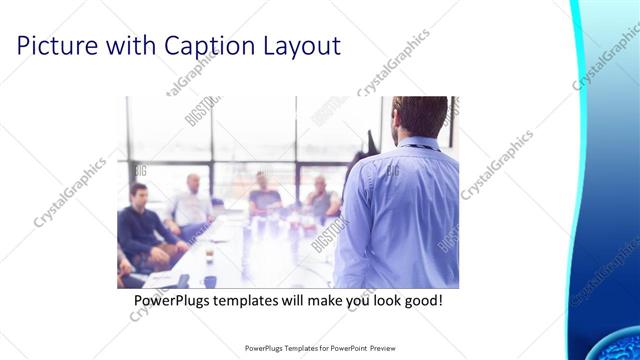 Picture with Caption presentation slide layout